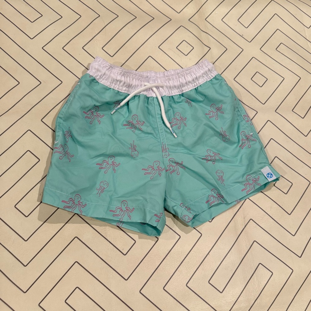 Buoy Turquoise Octopus Swim Trunks